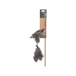 Kattspö trä med fjädrar och pinglor