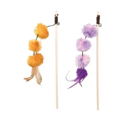 Kattvippa med pompom balls Mix