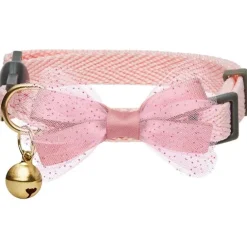 klassiska eleganta Katthalsband rosett Rosa