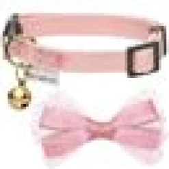 klassiska eleganta Katthalsband rosett Rosa