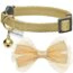 klassiska eleganta Katthalsband rosett Beige