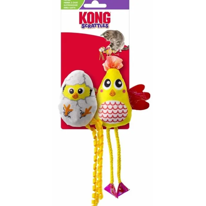 Kong Cat Scrattles Chicken 2-pack