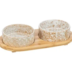 Matbar keramik bambu vit/ecru