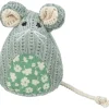 Mus sittande tyg catnip 11 cm