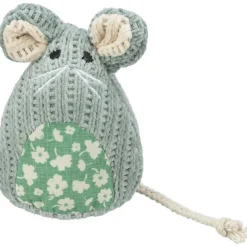 Mus sittande tyg catnip 11 cm