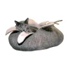 Natural Wool Blossom Basket S