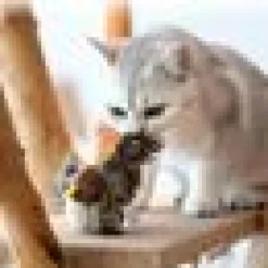 Plyschfågel med kattmynta fjärrkontroll och rörelsesensor