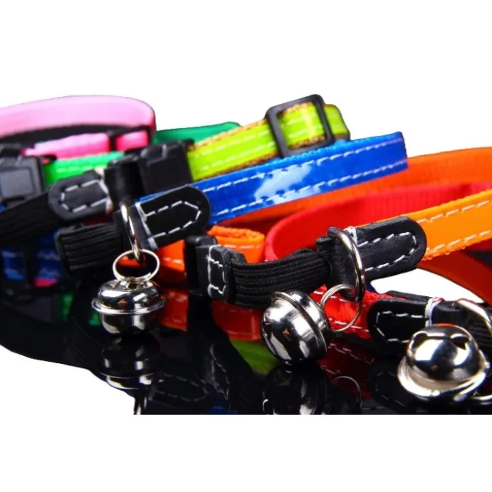 Reflekterande Katthalsband med säkerhetsgummiband