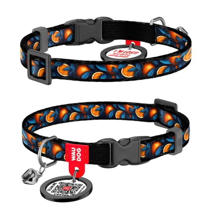 WAUDOG Katthalsband Oranges design