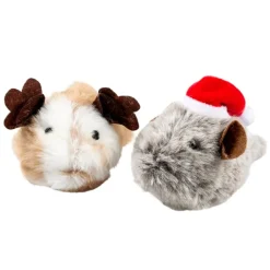 Xmas fluffy mice 2-pack